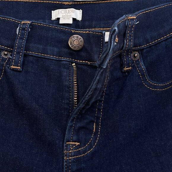 J Crew Factory SZ 26 Skinny Jeans Mid-Rise Zip-Fly Stretch Dark Wash Blue Womens - Picture 6 of 9